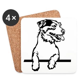 Jack Russell Terrier - Untersetzer (4er-Set) - Weiß - Vorne