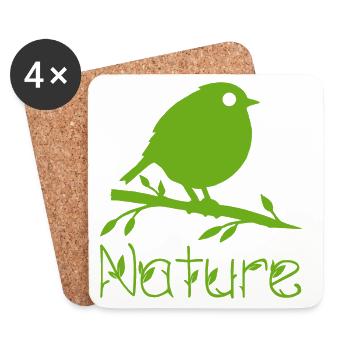 Nature is waking up - Coasters (set of 4) - white - Front