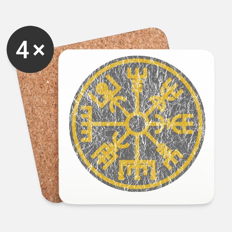 Vegvisir Wikinger Kompass - Untersetzer (4er-Set) - Weiß
