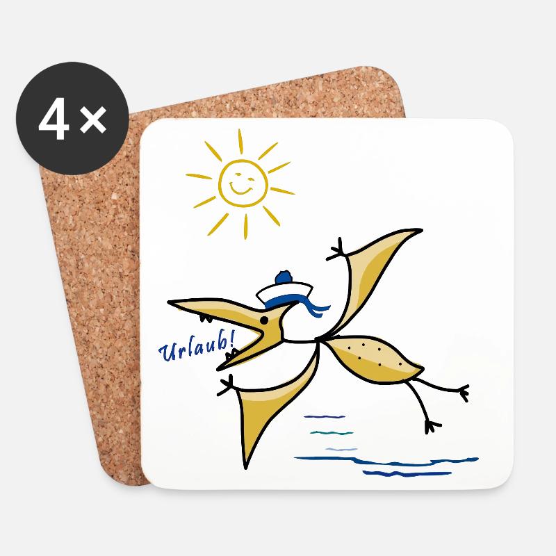 Moin, maritim, Urlaub - Untersetzer (4er-Set) - Weiß