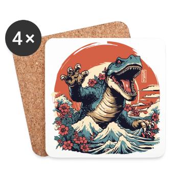 Crockzilla - Untersetzer (4er-Set) - Weiß - Vorne