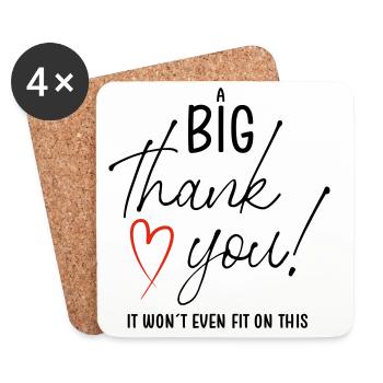 A BIG THANK YOU - Untersetzer (4er-Set) - Weiß - Vorne