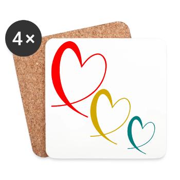 CHRISTMAS. YEAR. ANNIVERSARY. RETIREMENT. DAD. MAMAM. - Coasters (set of 4) - white - Front