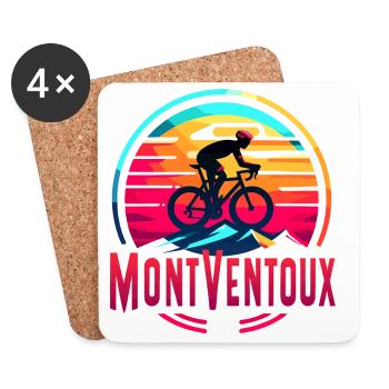 Mont Ventoux : un défi épique à vélo - Dessous de verre (lot de 4) - blanc - Devant