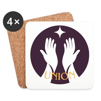 Union - Dessous de verre (lot de 4) - blanc - Devant