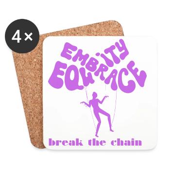 Empowerment Illustration with Balloon Slogan - Coasters (set of 4) - white - Front