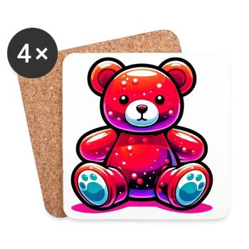 Bear - Coasters (set of 4) - white - Front