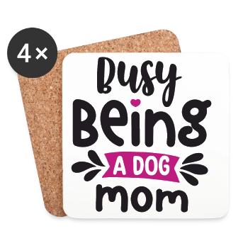 Occupée à être une maman de chien - Dessous de verre (lot de 4) - blanc - Devant