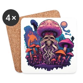 Psychedelic Dream - Coasters (set of 4) - white - Front