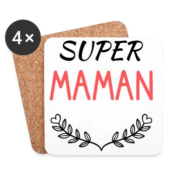 GRANNY - Coasters (set of 4) - white - Front