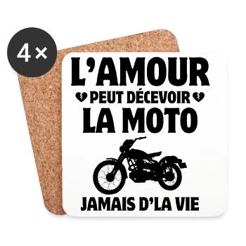 Motorcycle, motorcycle fan, biker, biker - Coasters (set of 4) - white - Front