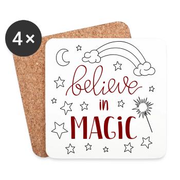 believe in Magic - Untersetzer (4er-Set) - Weiß - Vorne