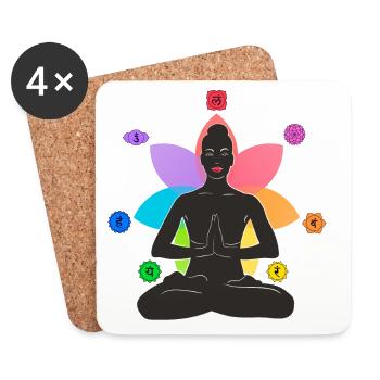 7 Chakras - Coasters (set of 4) - white - Front