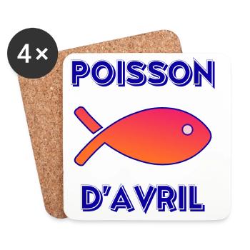 FISH. APRIL FOOL - Coasters (set of 4) - white - Front