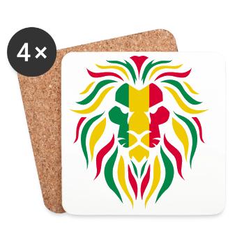 Reggae Lion - Coasters (set of 4) - white - Front