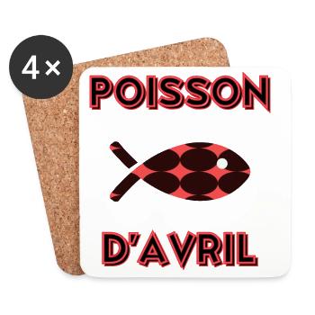 FISH. APRIL FOOL - Coasters (set of 4) - white - Front