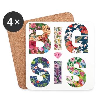 BIG SIS - Sister - Big Sister - Partner Look - Coasters (set of 4) - white - Front