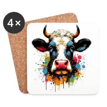 Cow - Coasters (set of 4) - white - Front