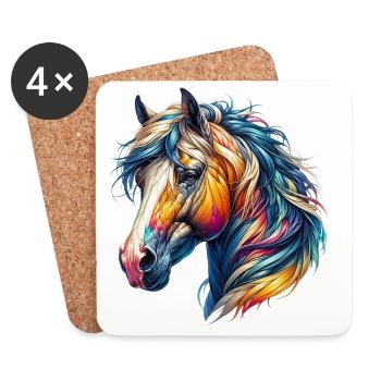 Horse - Coasters (set of 4) - white - Front