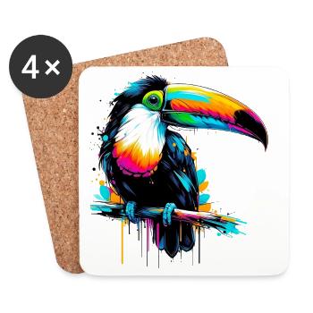 Toucan - Coasters (set of 4) - white - Front