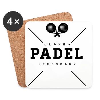 padel sport - Coasters (set of 4) - white - Front