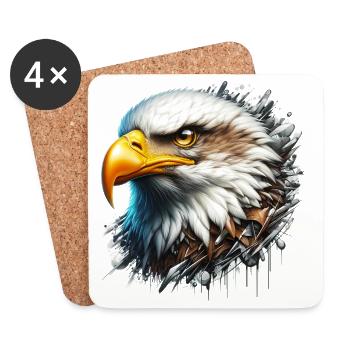 Eagle - Coasters (set of 4) - white - Front