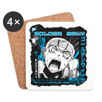 I survived Golden Week Japan - Untersetzer (4er-Set) - Weiß - Vorne