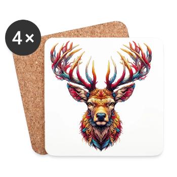 Deer - Coasters (set of 4) - white - Front