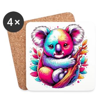Koala - Dessous de verre (lot de 4) - blanc - Devant