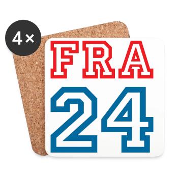 France Frankreich - Untersetzer (4er-Set) - Weiß - Vorne