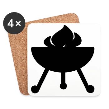 Griller - Dessous de verre (lot de 4) - blanc - Devant