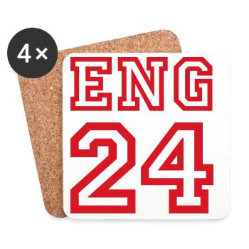 Angleterre - Dessous de verre (lot de 4) - blanc - Devant