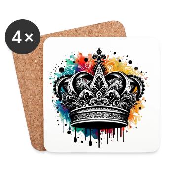 Crown - Coasters (set of 4) - white - Front