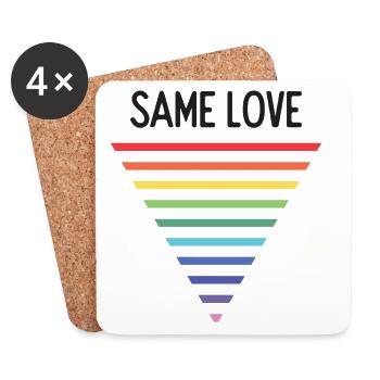 LGBTQ Pride Month - Same Love - Coasters (set of 4) - white - Front