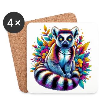 Lemur - Coasters (set of 4) - white - Front