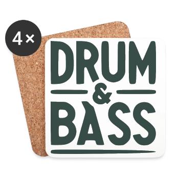 Drum and bass, dnb jungle music , drum n bass - Coasters (set of 4) - white - Front