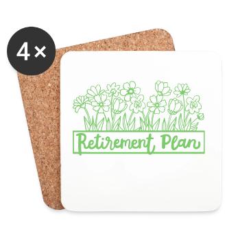 Gartenarbeit Gärtner - Untersetzer (4er-Set) - Weiß - Vorne