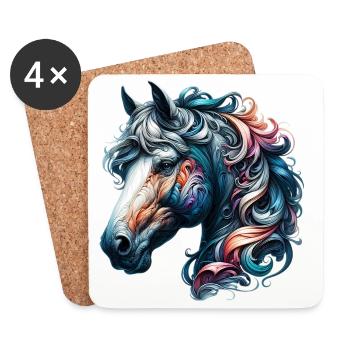 Horse - Coasters (set of 4) - white - Front