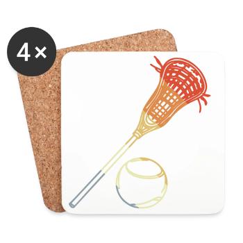 Lacrosse Vintage Look - Coasters (set of 4) - white - Front