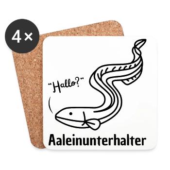 Aaleinunterhalter - Untersetzer (4er-Set) - Weiß - Vorne