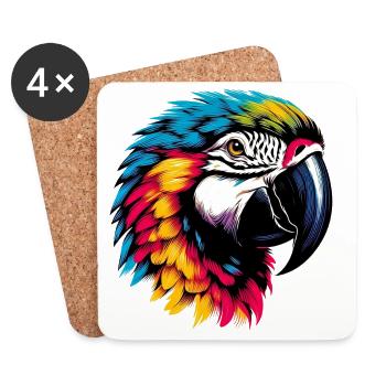 Parrot - Coasters (set of 4) - white - Front