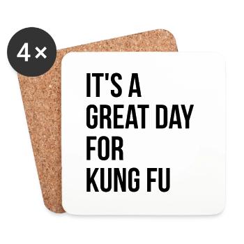 Kung-Fu - Untersetzer (4er-Set) - Weiß - Vorne
