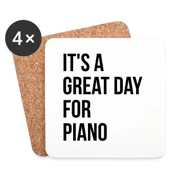 Piano - Coasters (set of 4) - white - Front