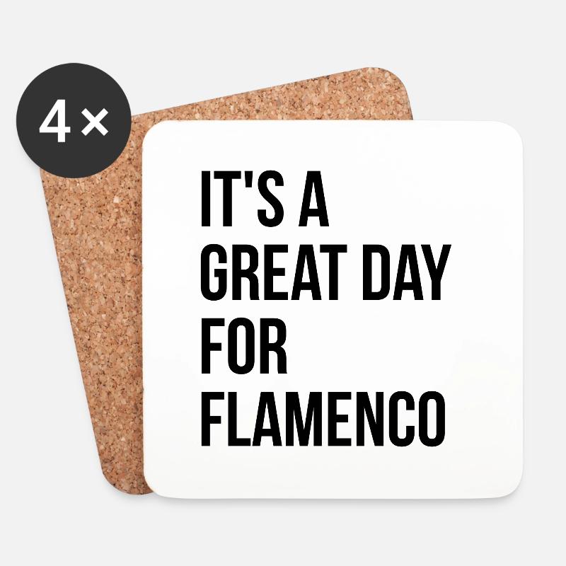 Flamenco - Untersetzer (4er-Set) - Weiß