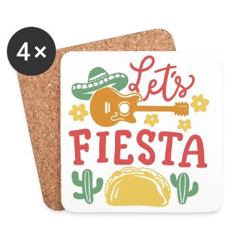 Lass uns Feiern Cinco de Mayo Party - Untersetzer (4er-Set) - Weiß - Vorne