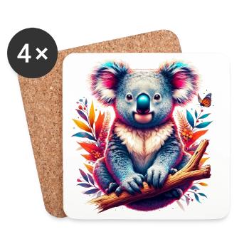 Koala - Coasters (set of 4) - white - Front
