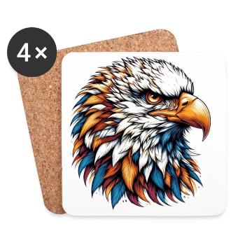 Eagle - Coasters (set of 4) - white - Front