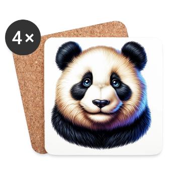 Panda - Untersetzer (4er-Set) - Weiß - Vorne