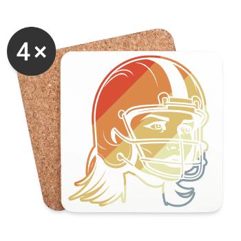 Football Player - Coasters (set of 4) - white - Front