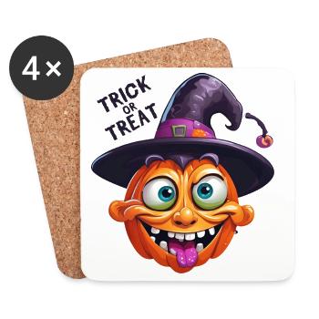 Halloween, Celebrate Halloween, Happy Halloween - Coasters (set of 4) - white - Front